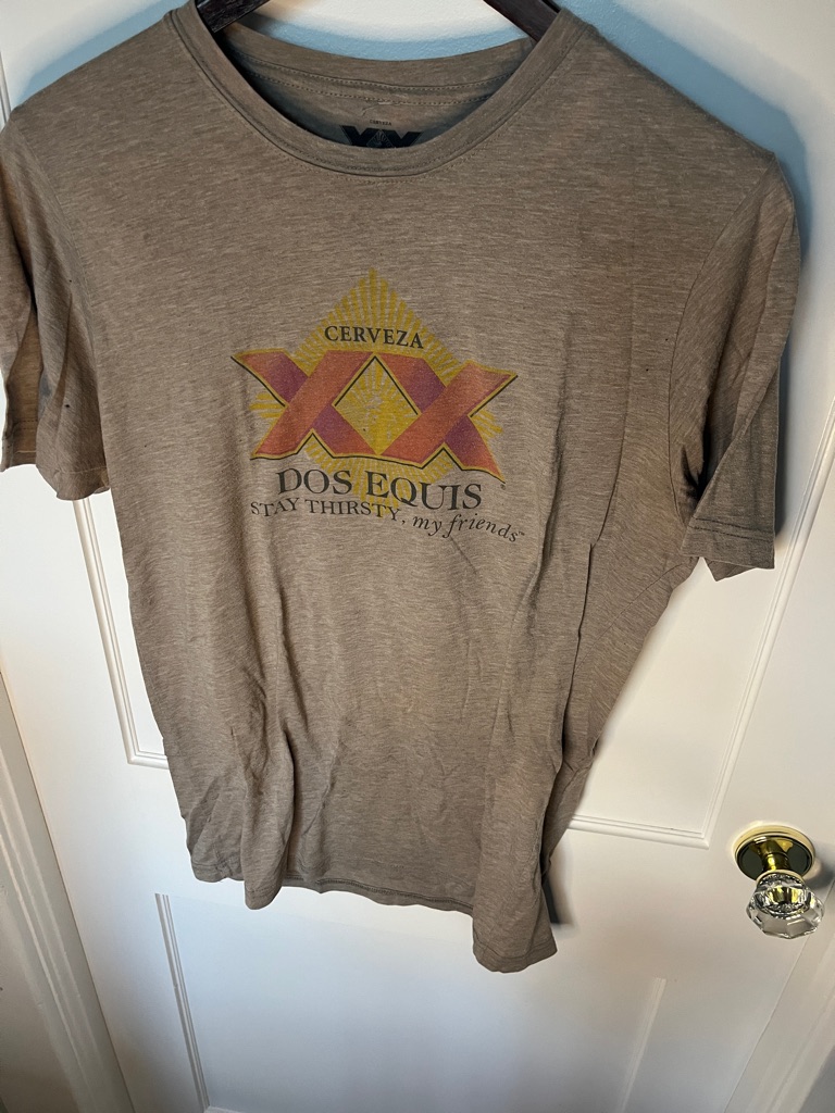 Men’s Gray Dos Equis “Stay Thirsty My Friends” T-Shirt